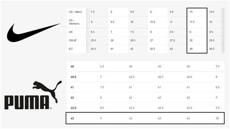 maat puma vs nike|puma vs nike size chart.